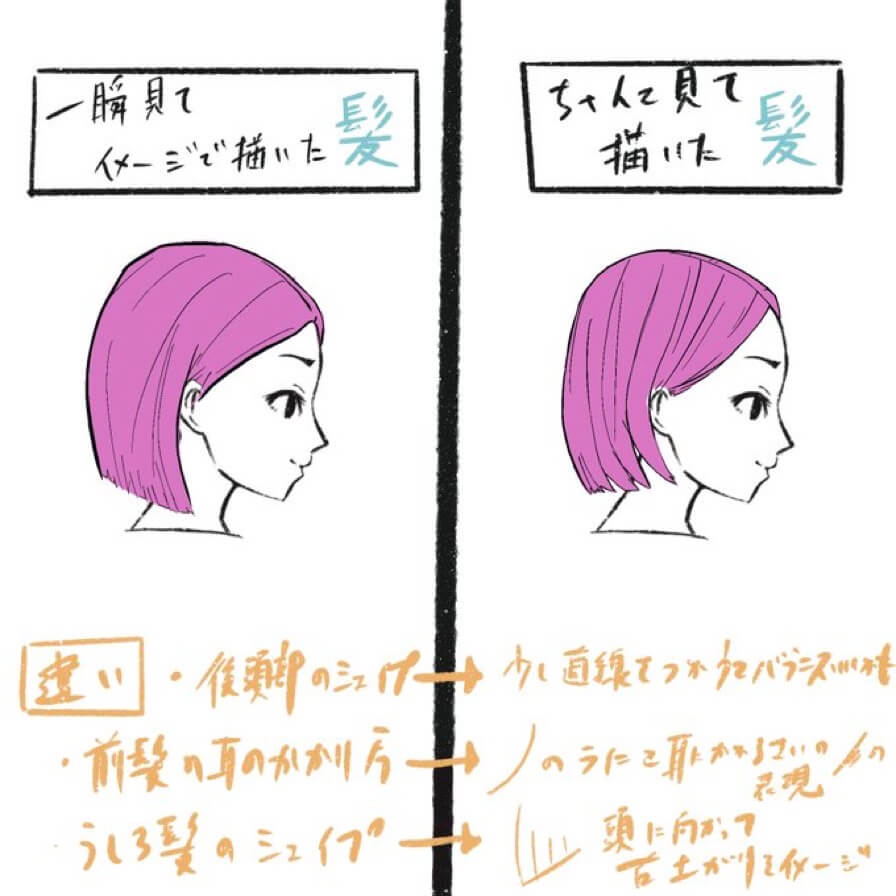 苦手を得意に たった２つの 髪の描き方 のコツを 1カ月間実践 まなびの宮殿